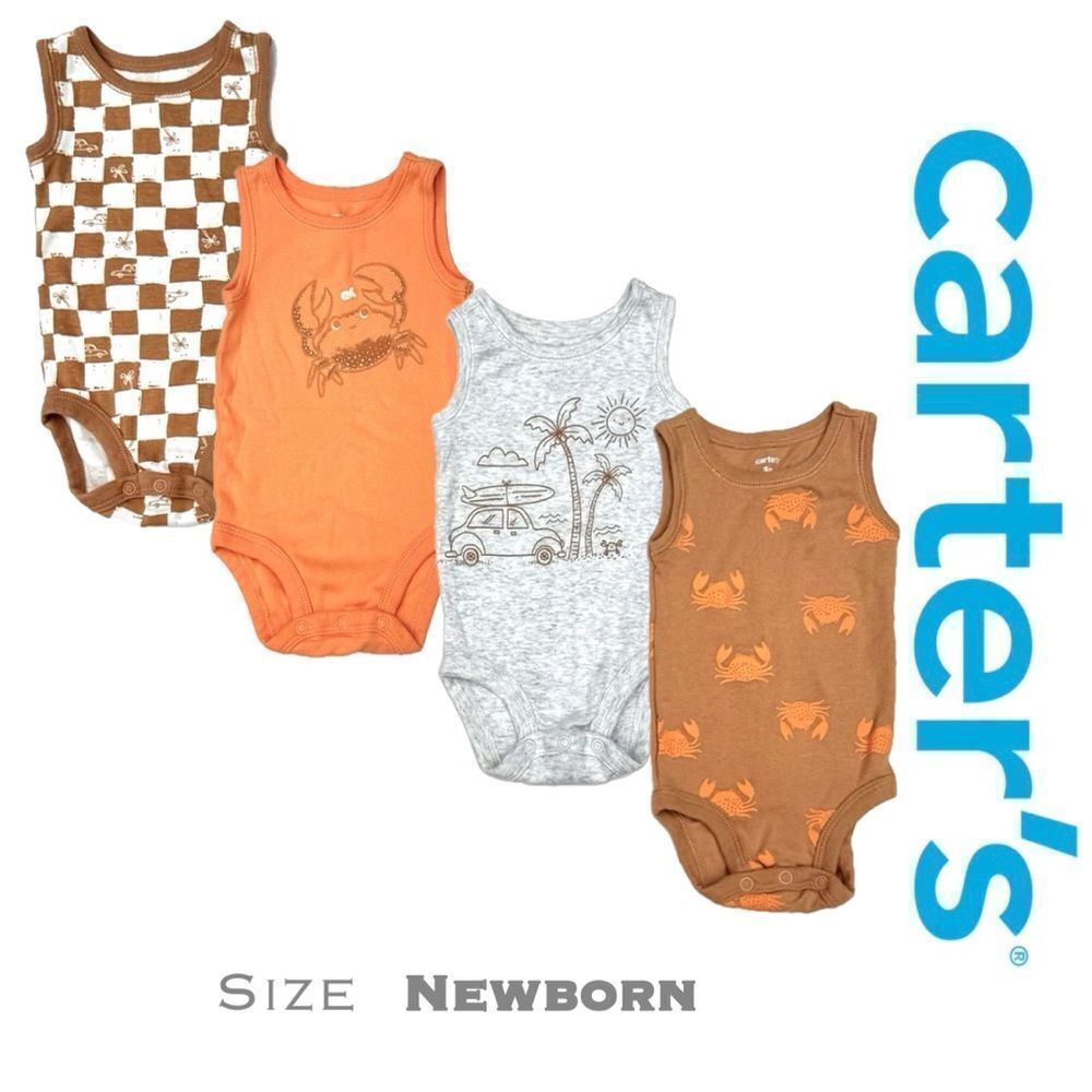 Carter’s Sleeveless Beach Onesies (Set of 4)